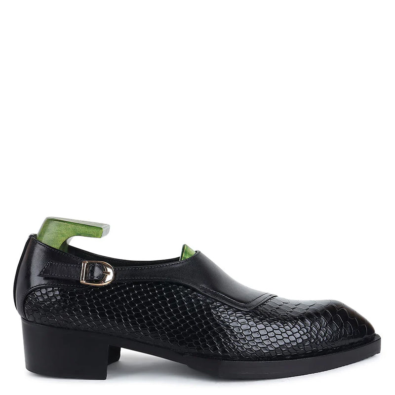 Luxury Design Handmade Leather Single Monk Shoe