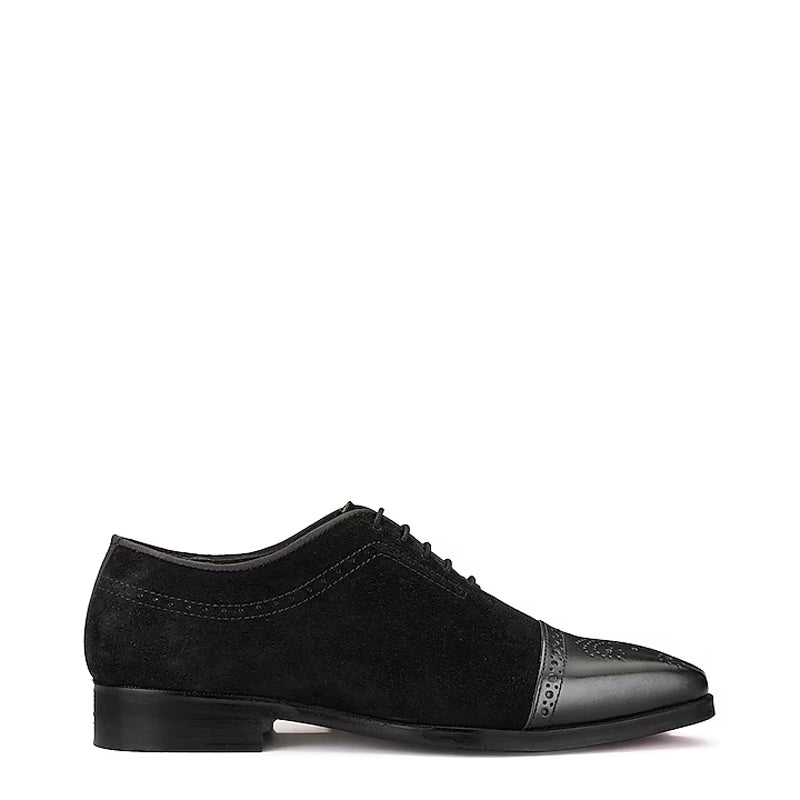 Suede Handmade Round Toe Leather Oxford Shoes