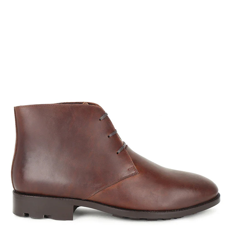 Derby Leather Chukka Ankle Boots For Men