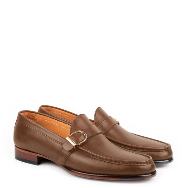 Enzo Black Single Monk Strap Shoes