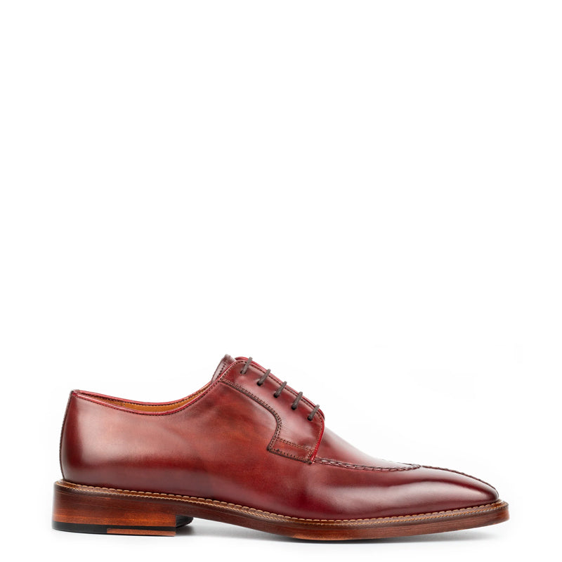 Polished Shiny Leather Formal Derby Shoe Black