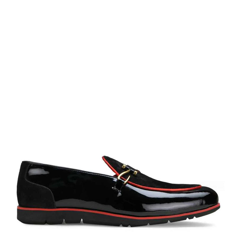 Patent Shiny Leather Loafers With Gold Side Hook