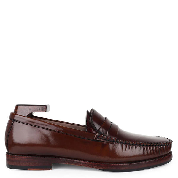 Classic Plain Shiny Leather Penny Loafer