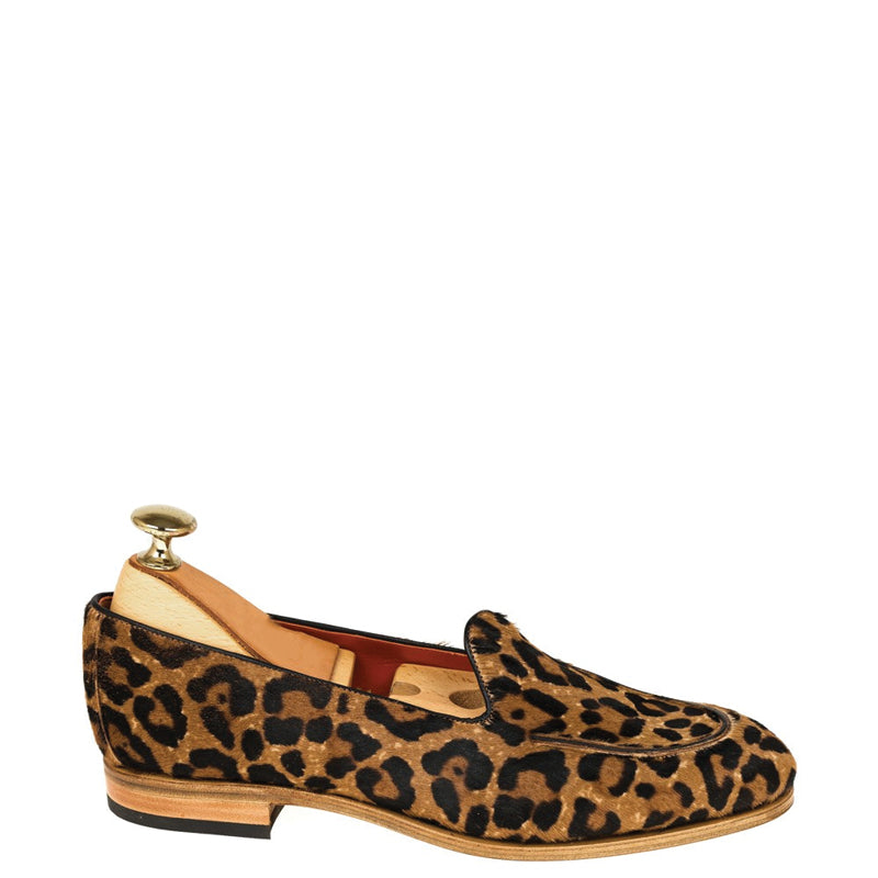 Leopard Print Solid Leather Leopard Print Loafer