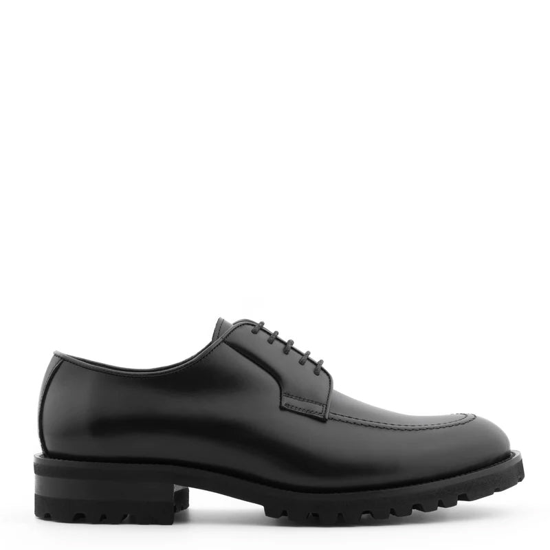 Leather Lace-Up Derby Shoes For Men