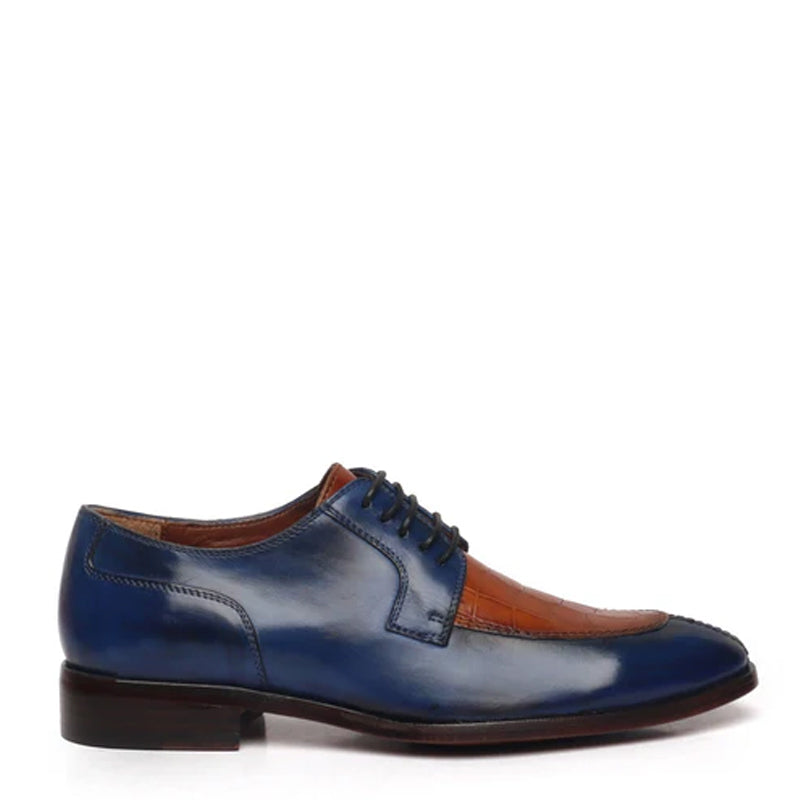 Leather Lace-Up Deep Cut Derby Shoes