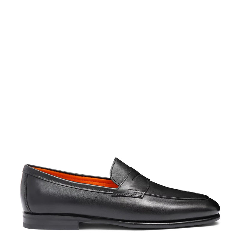 Penny Solid Leather Carlo Loafers