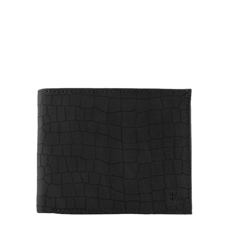 Croc Leather Bifold Peach Wallet