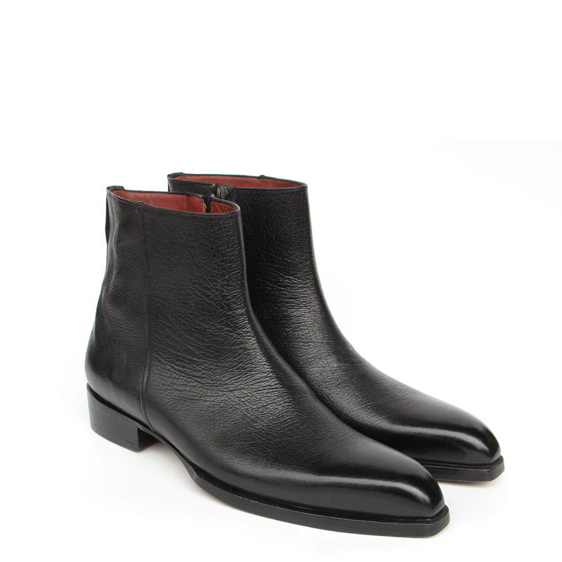 Polished Leather Handmade Side-Zipper Boots