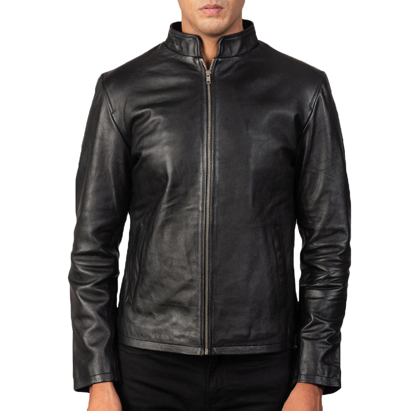 Alex Leather Biker Jacket For Men