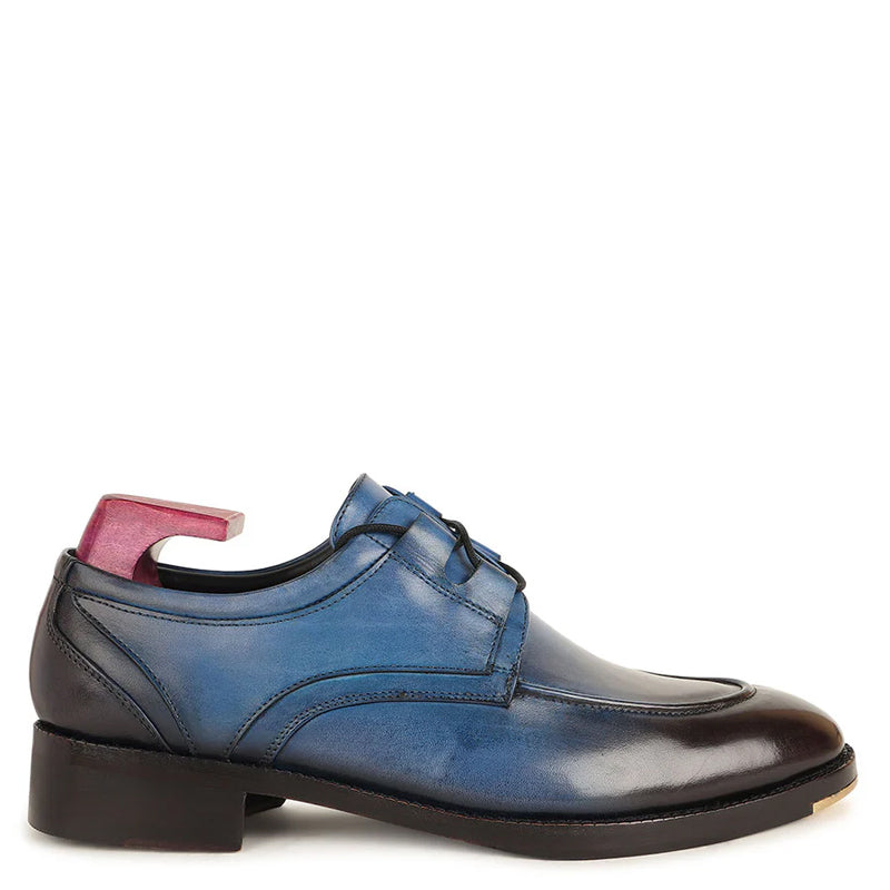 Patina Lace-UP Leather Derby Shoes For Men