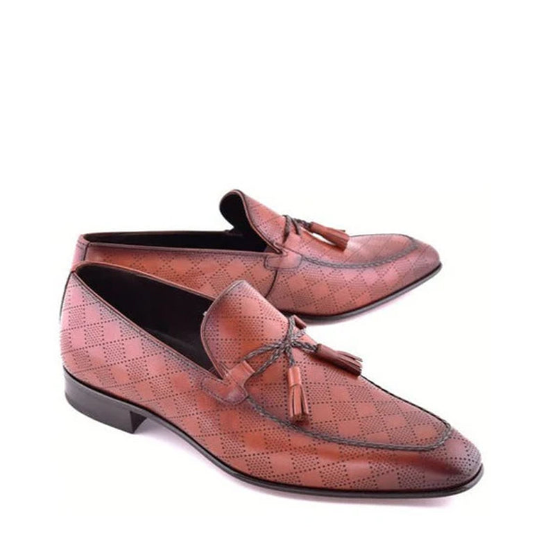 Tassel-Trimmed Calfskin Loafers