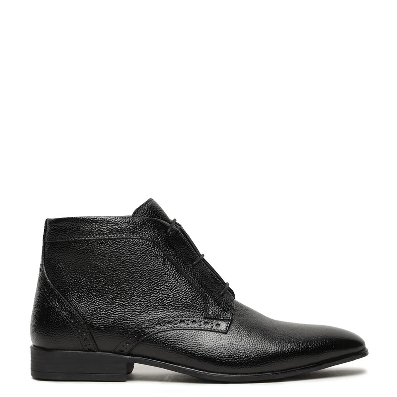 Pure Leather Stylish Lace Up Chukkas Boots