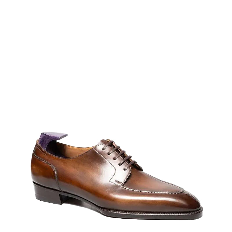 HandPainted Wholecut Split Toe Leather Oxford Shoes