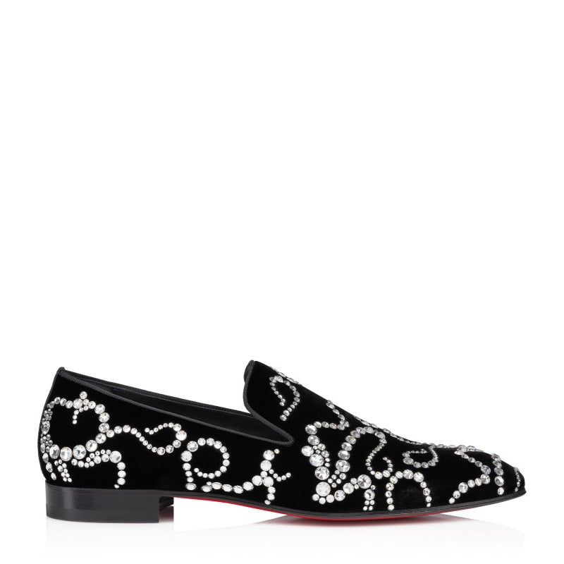 Flower Pattern Suede Slip-On Loafers