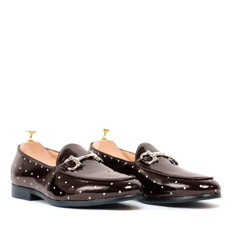 Mikey Patent Wine Slip on Shoes