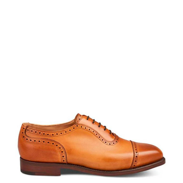 Classic Premium Leather Captoe Oxford Shoe Tan