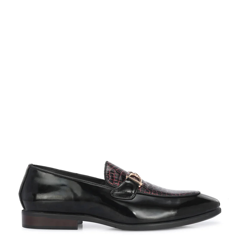 Patent Leather Buckled Loafers For Men