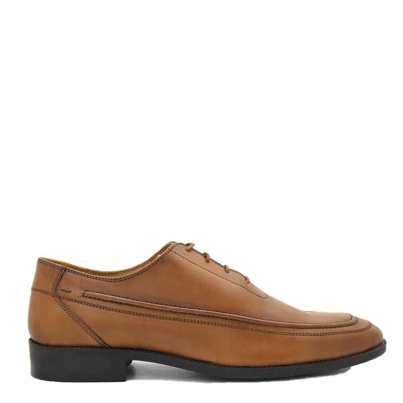 Men Solid Leather Oxford Shoes