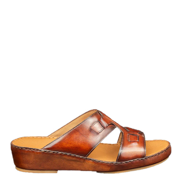 Open Toe Classic Comfort Arabic Sandal - Tan/Brown