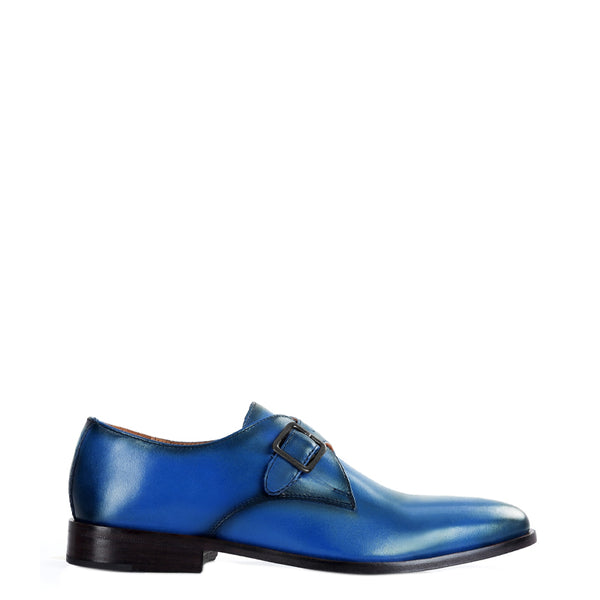 Premium Single Monk Strap Leather Shoe For Men