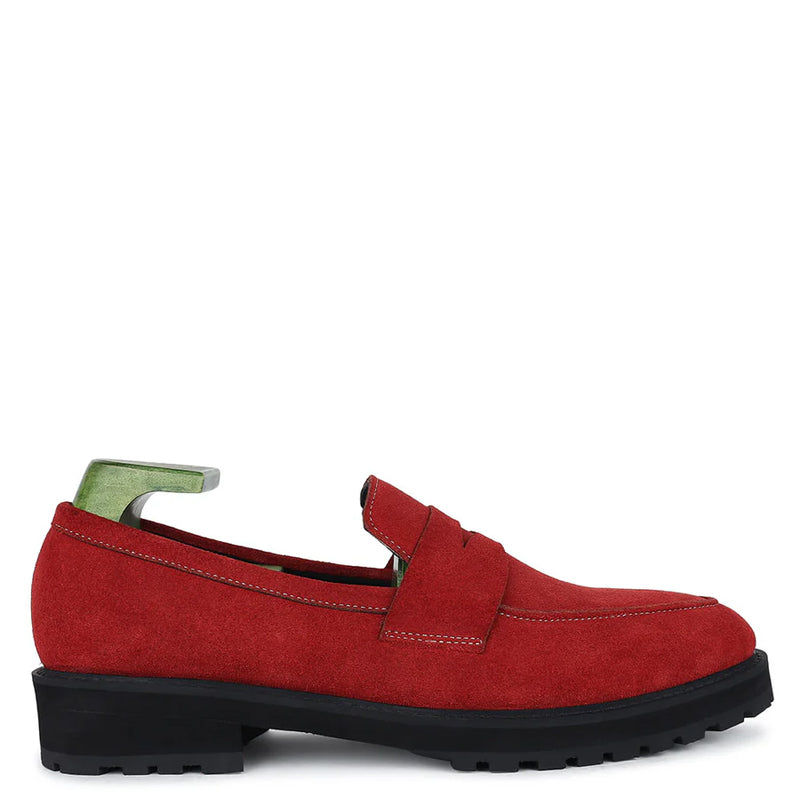 Classic Penny Suede Leather Loafers