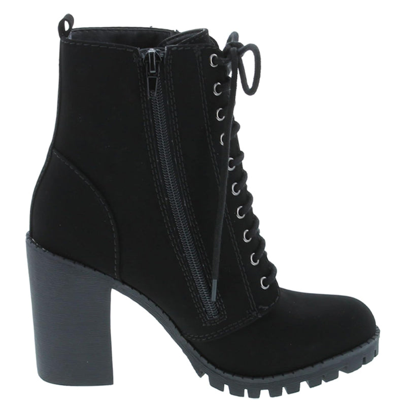 Urban Lace-Up Suede Ankle Boots