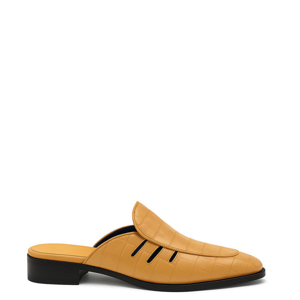 Stylish Croco Leather Mule