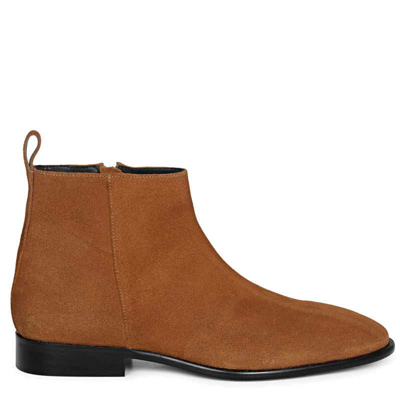 Suede Leather Mid-Top Chelsea Boots