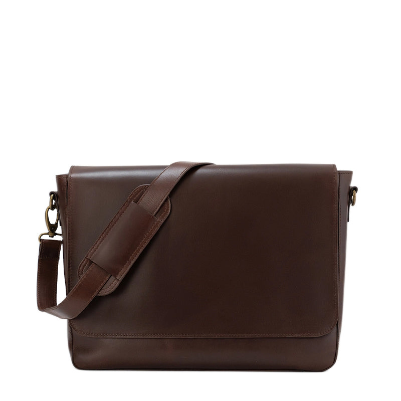 Carismatico Leather Messenger Brown Bag For Men