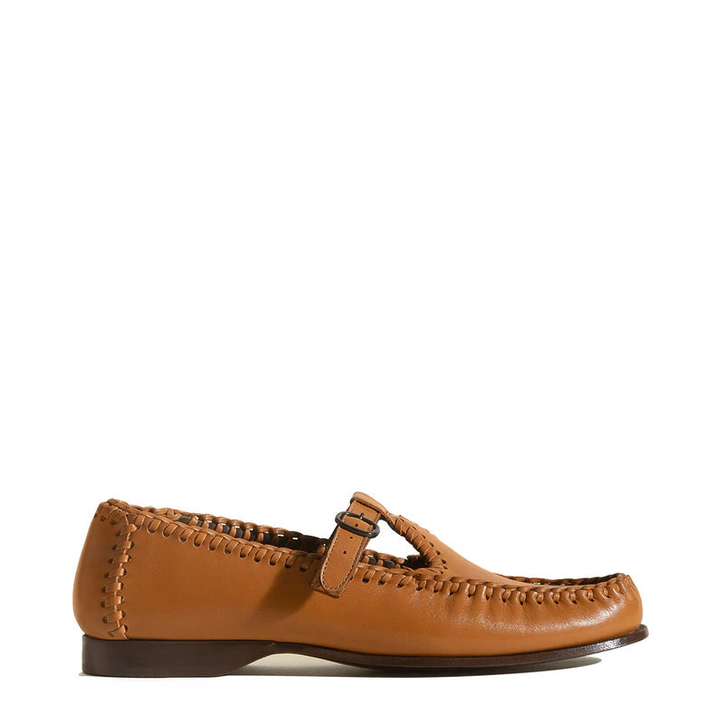 Men' s Braided Seams T-bar Loafer