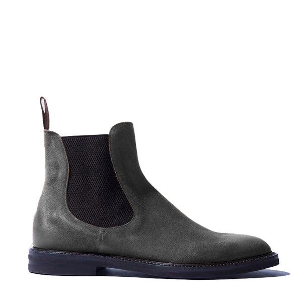 Classic Chelsea Black Coloured Suede Leather Boots