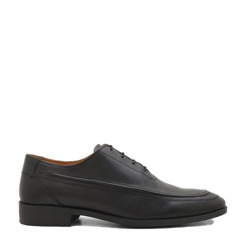 Men Solid Leather Oxford Shoes