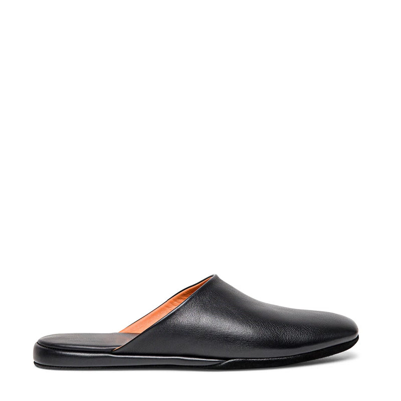 Men Striped Slip-On Leather Slippers