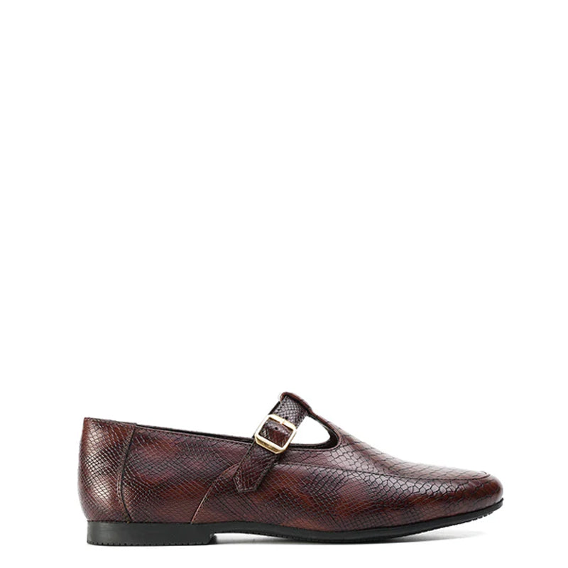 Men Slip ON Open Side Textured Leather Loafer
