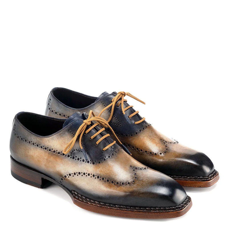 Leather Wingtip Oxford Shoes For Men