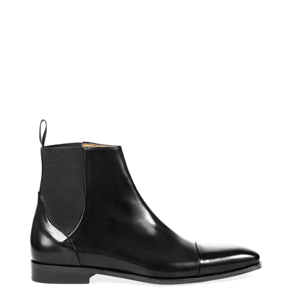 Midnight Classic Shiny Leather Chelsea Boot