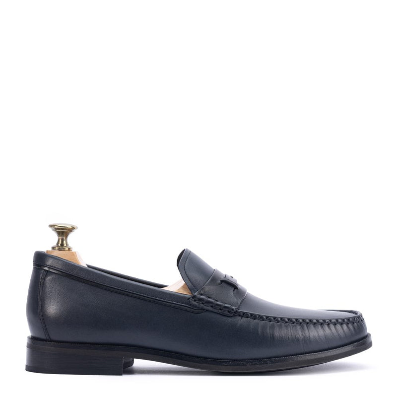 Men Leather Slip On Penny Bit Loafer