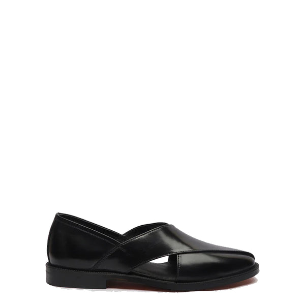 Shiny Leather Closed Comfort Peshawari Sandal