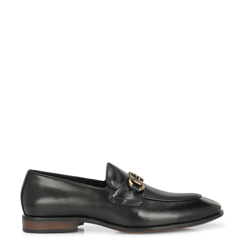 Premium Solid Leather Buckled Loafers