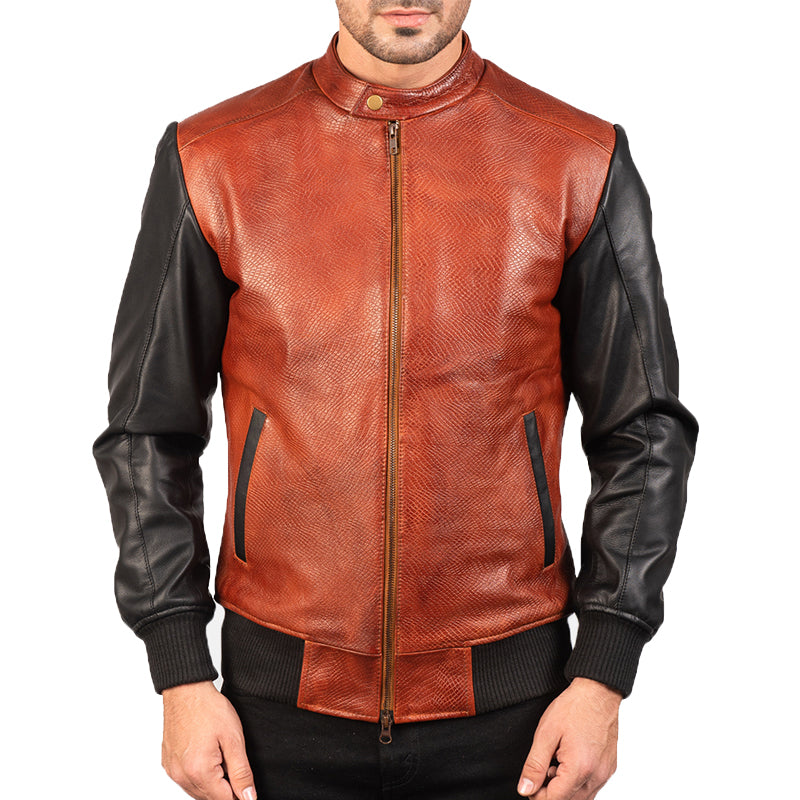 Avan Leather Bomber Jacket For Men