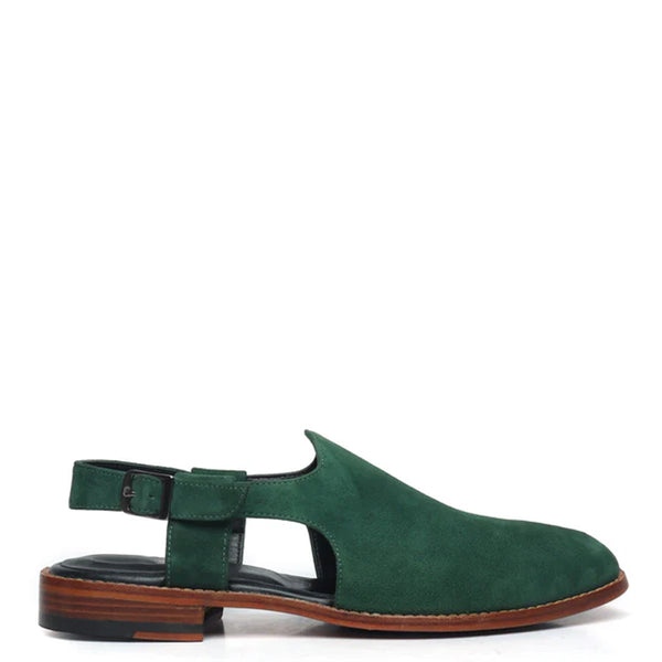 Suede Handmade Leather Peshawari Maroon Sandal