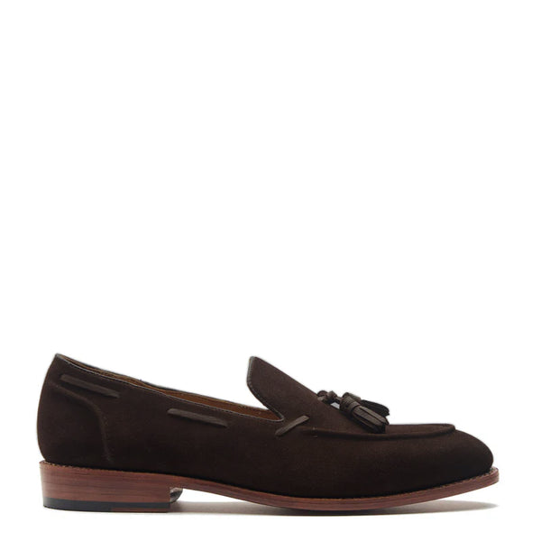 Men Suede Leather Slip On Tassel Loafer
