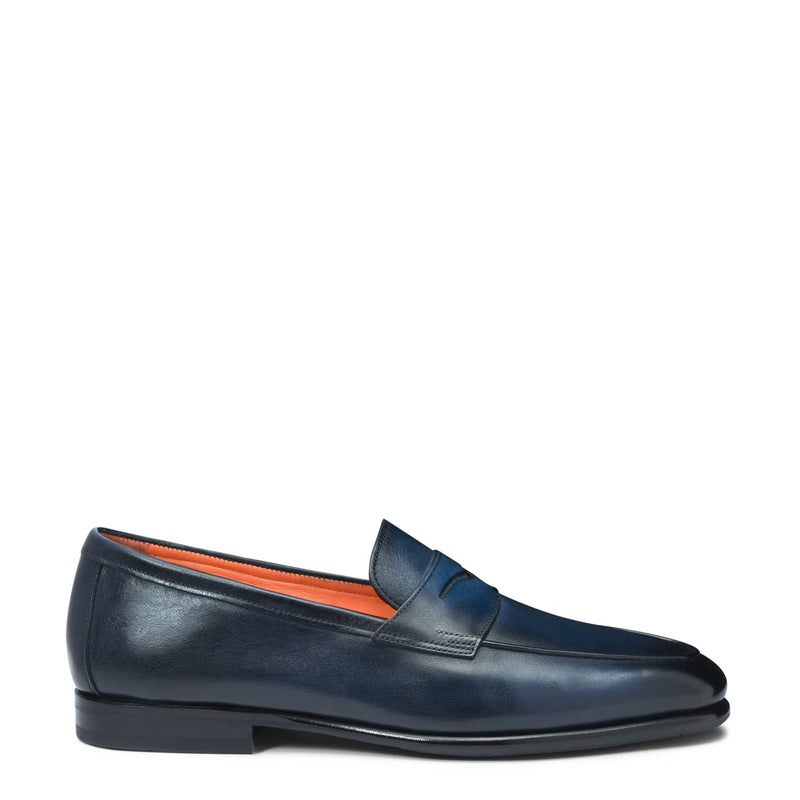 Penny Solid Leather Carlo Loafers