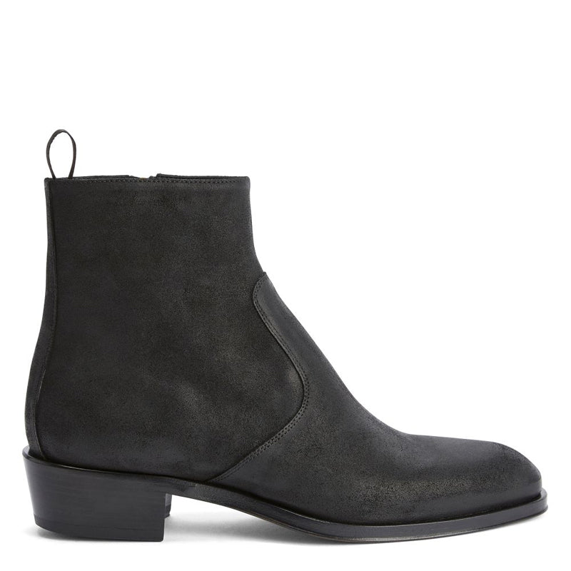 Suede Leather Side-Zip Ankle Boots For Men