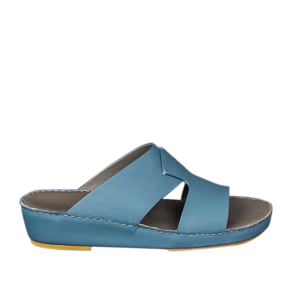 Accented Slip On Comfort Arabic Sandal - Blue