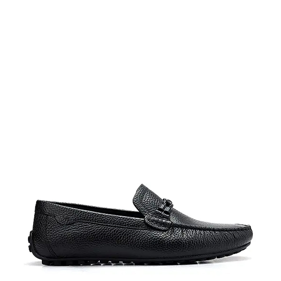 Men Textured Leather Driving Red Loafer