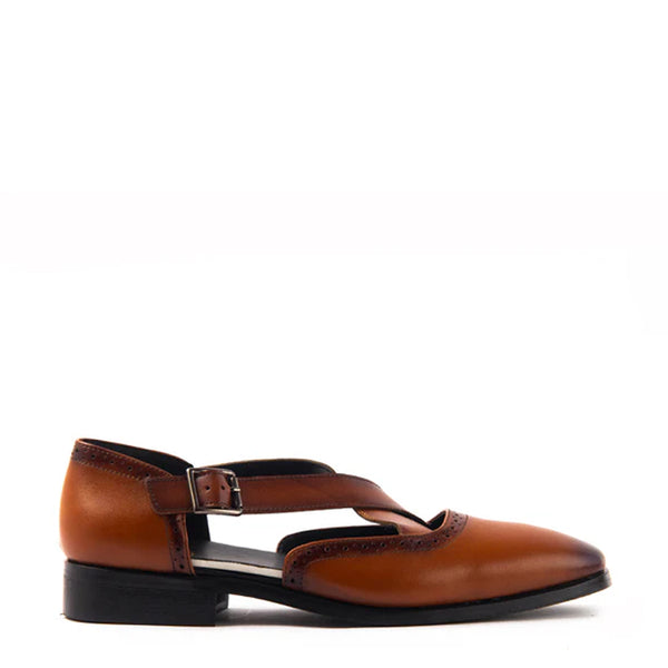 Classic Patent Shiny Leather Peshawari Sandal