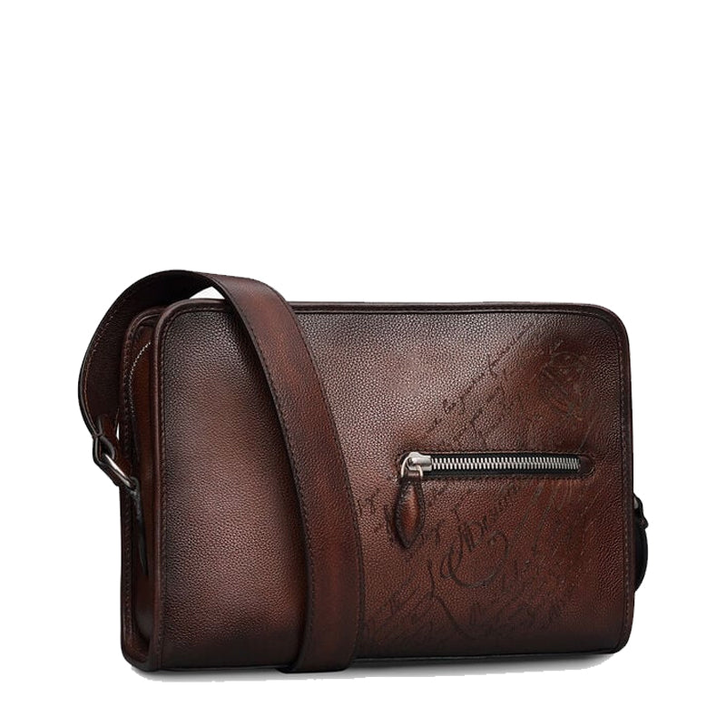 Scritto Leather Messenger Bag