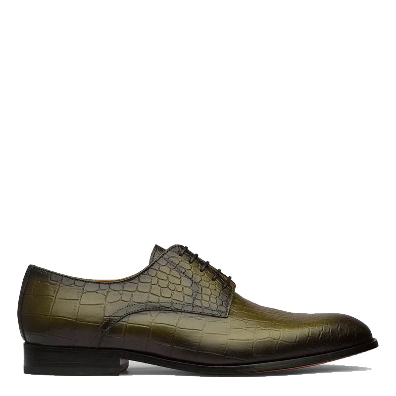 Patina Croo Leather Formal Derby Shoes